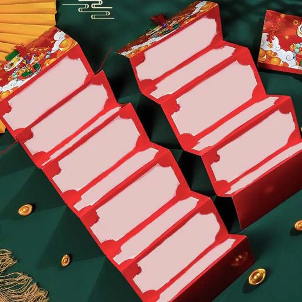 

Chinese Style Snake Year Folding Red Envelope Hongbao Thickened Lucky Money Bag Tassels Zodiac Snake New Year Red Packet
