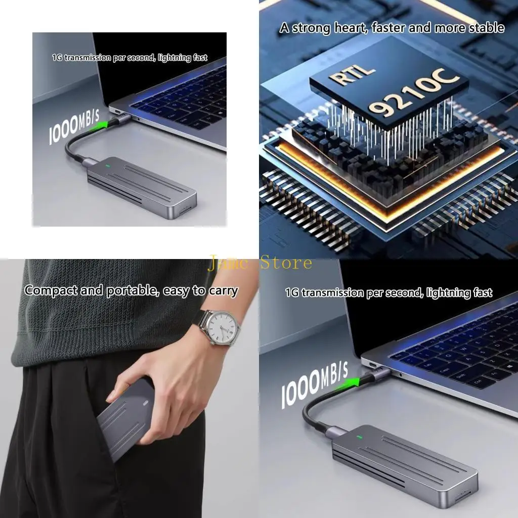 

LX0B M.2 NVME SATAs SSDs Enclosure for NVME/SATAs SSDs Enhances Compatibility