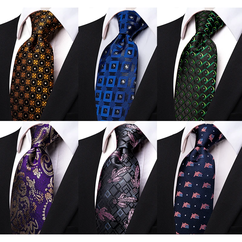 Luxury Ties for Men Accessories corbatas para hombre Paisley Men's Tie Silk Plaid Necktie for Wedding Business Man Suit Decor