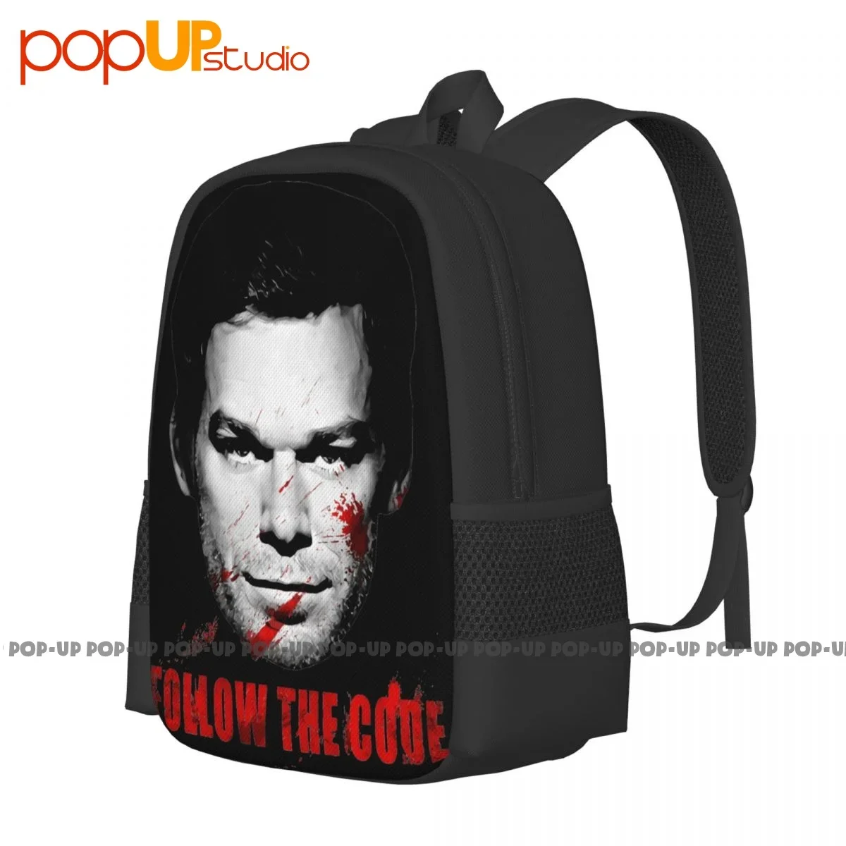 Follow The Code Dexter Serial Killer Tv Show Crime Mystery Backpack Large Capacity Gym Sports Bag