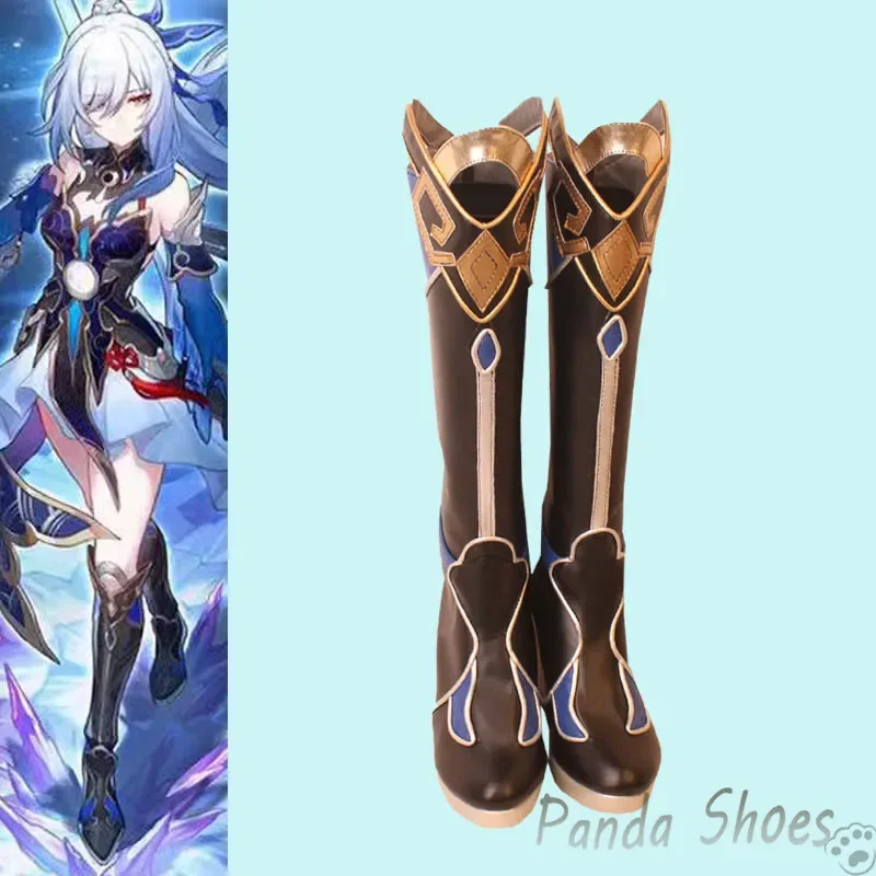 

Honkai Star Rail Jingliu Cosplay Shoes Anime Game Cos Long Boots Jing Liu Cosplay Costume Prop Shoes for Con Halloween Party