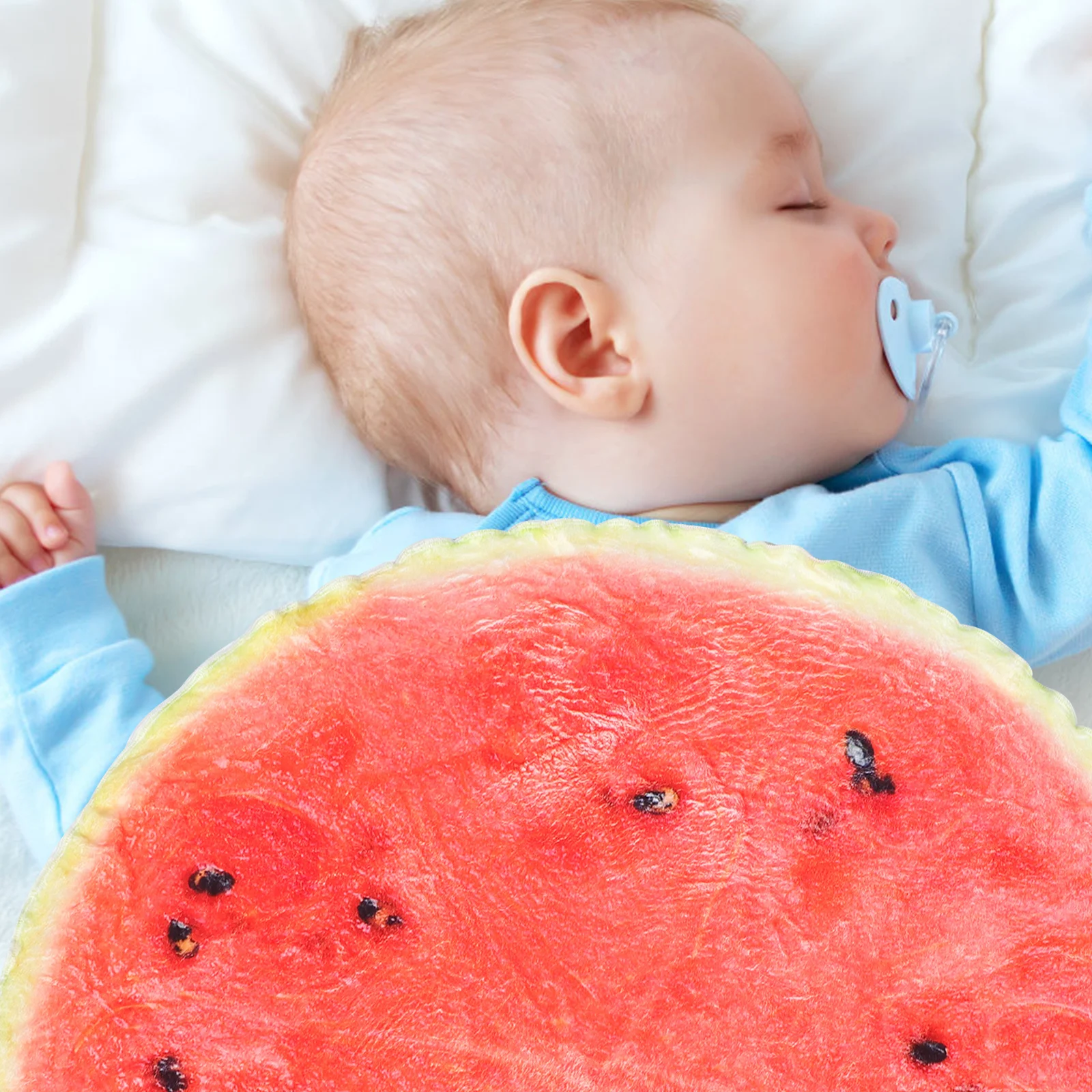 

1Set Baby Swaddle Blanket with Hat Flannel Soft Infant Newborn Watermelon Pattern Warm Receiving Wrap Toddler Gift Set