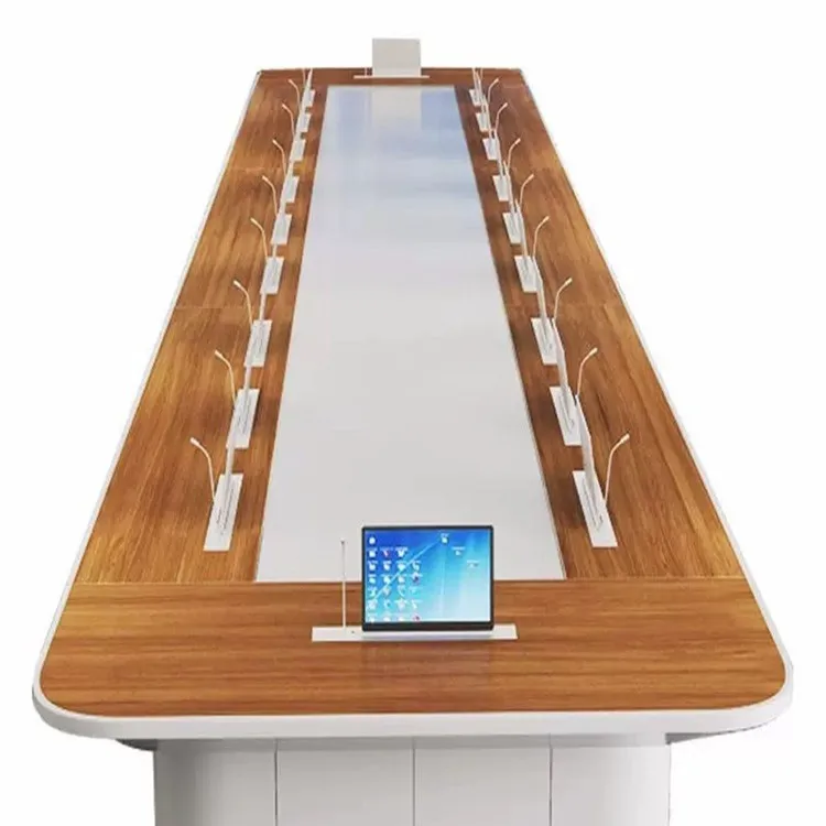 

Paint conference table long table simple modern rectangular negotiation table light luxury high sense room and chair combination