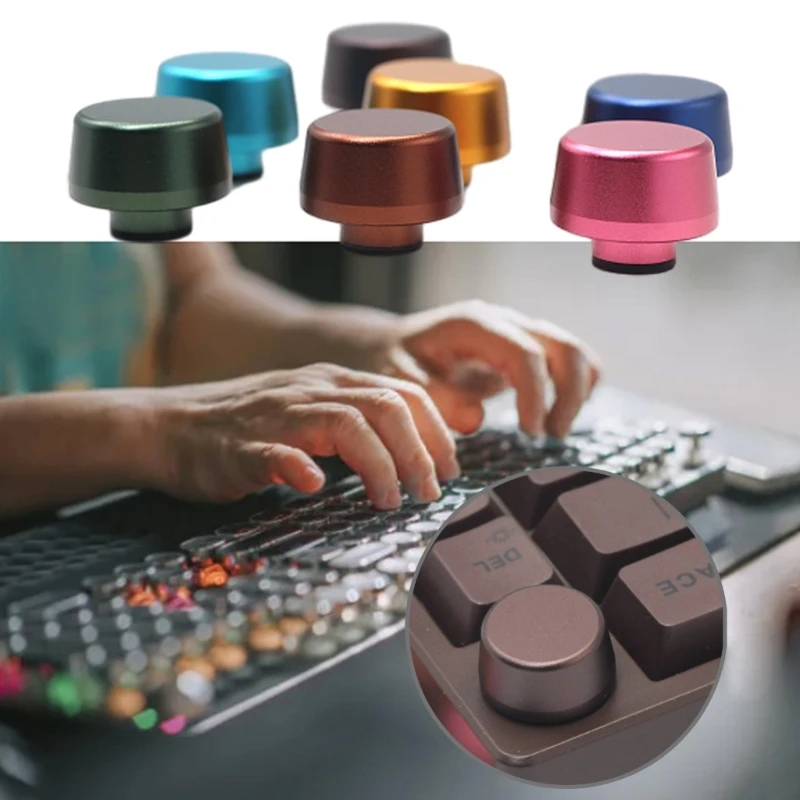 Round Metal Knob For C65 FEKER IK65 Mechanical Keyboard Metal Knob Precise Control and Brightness Control Easy Installs