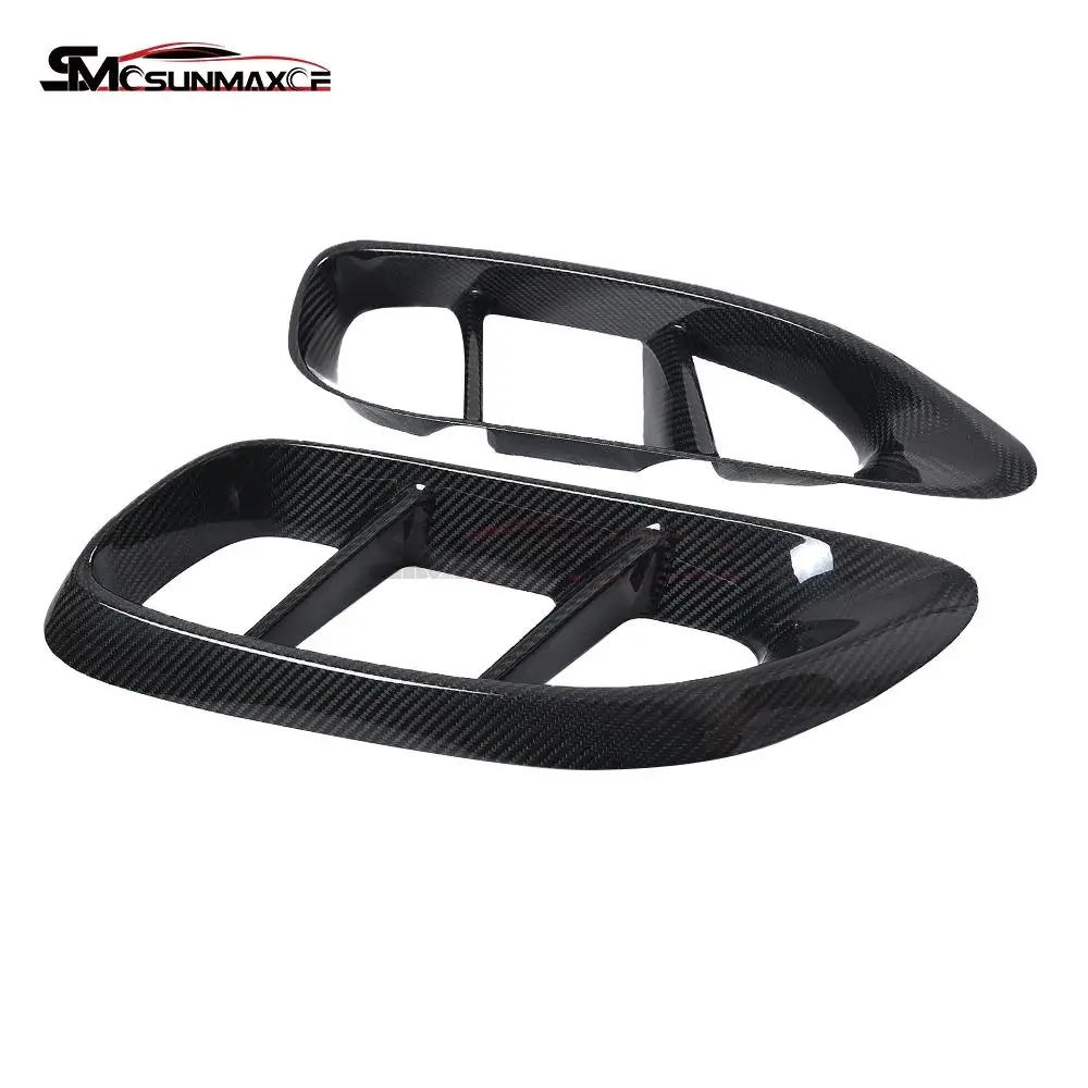 

Real Carbon Fiber Side Fender Air Vent Frame Cover Trim Caps Car Accessories For 2016-2025 Porsche 718 Cayman Boxster
