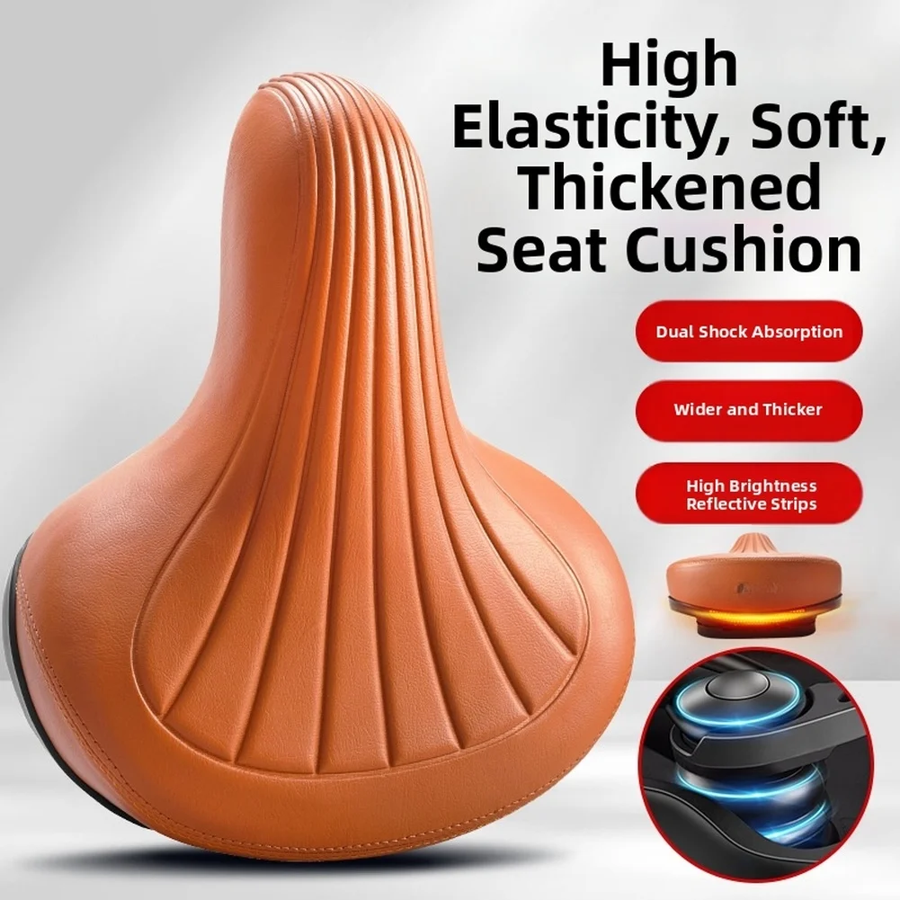 Wide Thick Supportive Foam Bicycle Saddle Shock Absorbing Bike Seat For Mountain Bicycle Accessories