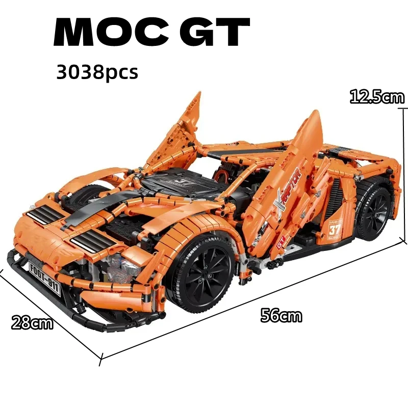 IN STOCK  MOC 10792 FordD GT 3038pcs Super Sports Car Creativity Racing Technology Model Building Block Bricks Educational Toys