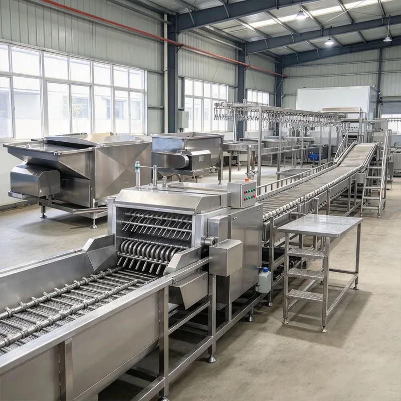 Poultry Slaughter Equipment Set Automatic Chicken Plucking Eviscerating Processing Line Customized