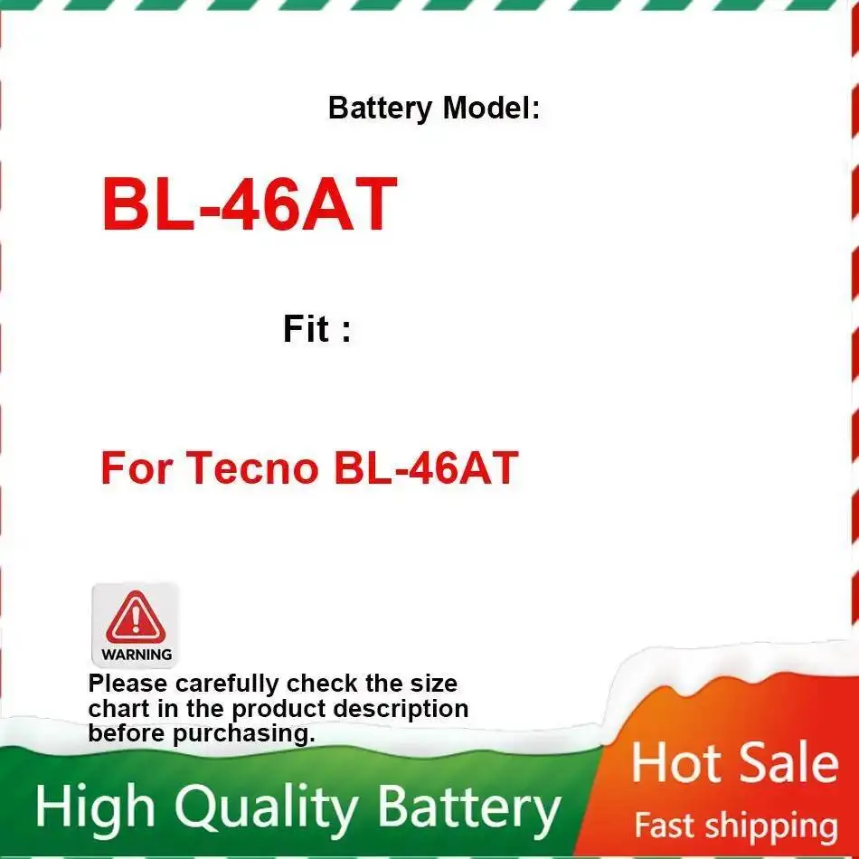 

Good Low-Temperature Performance For Tecno BL-46AT 4700Mah Safe And Reliable Mobile Phone Battery