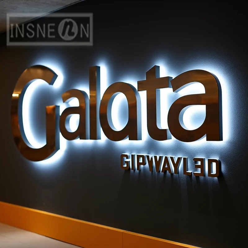 Custom LED Light Up Backlit 3D Metal Sign For Storefront Business Outdoor Waterproof Illuminated Signage