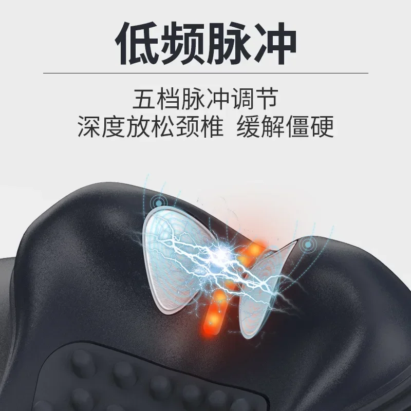 

2025 5 Cervical massager neck heating cervical spine pulse massager acupressure pillow cervical traction massage pillow
