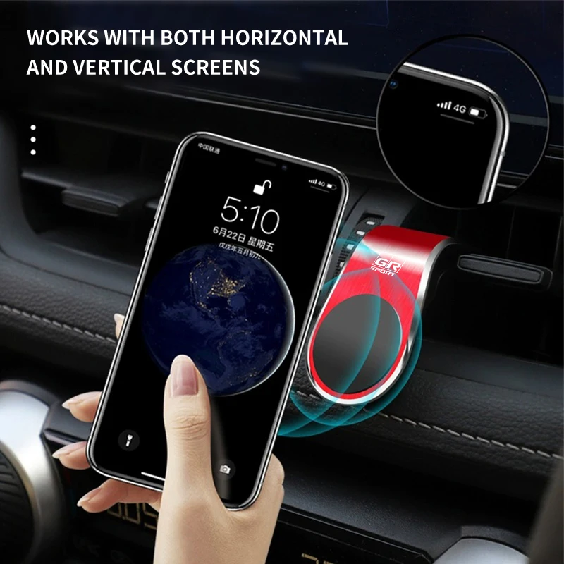 Car Air Vent Clip Magnetic Adjustable Rotation Phone Holder For Toyota Yaris Corolla Prius Auris CHR Land Cruiser RAV4 Camry