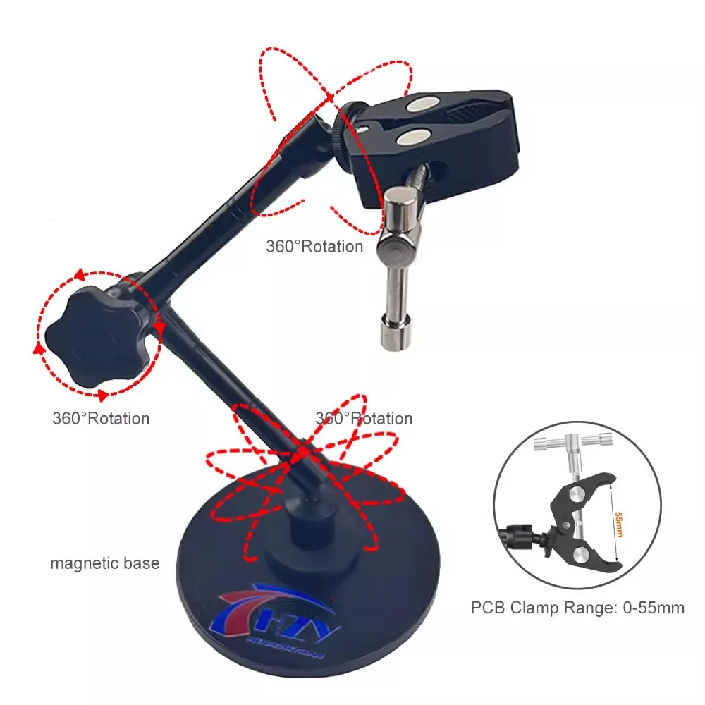 360°adjustable jig Aviation plug socket can be clamped heat gun soldering iron electronic welding welding table magnetic bracket