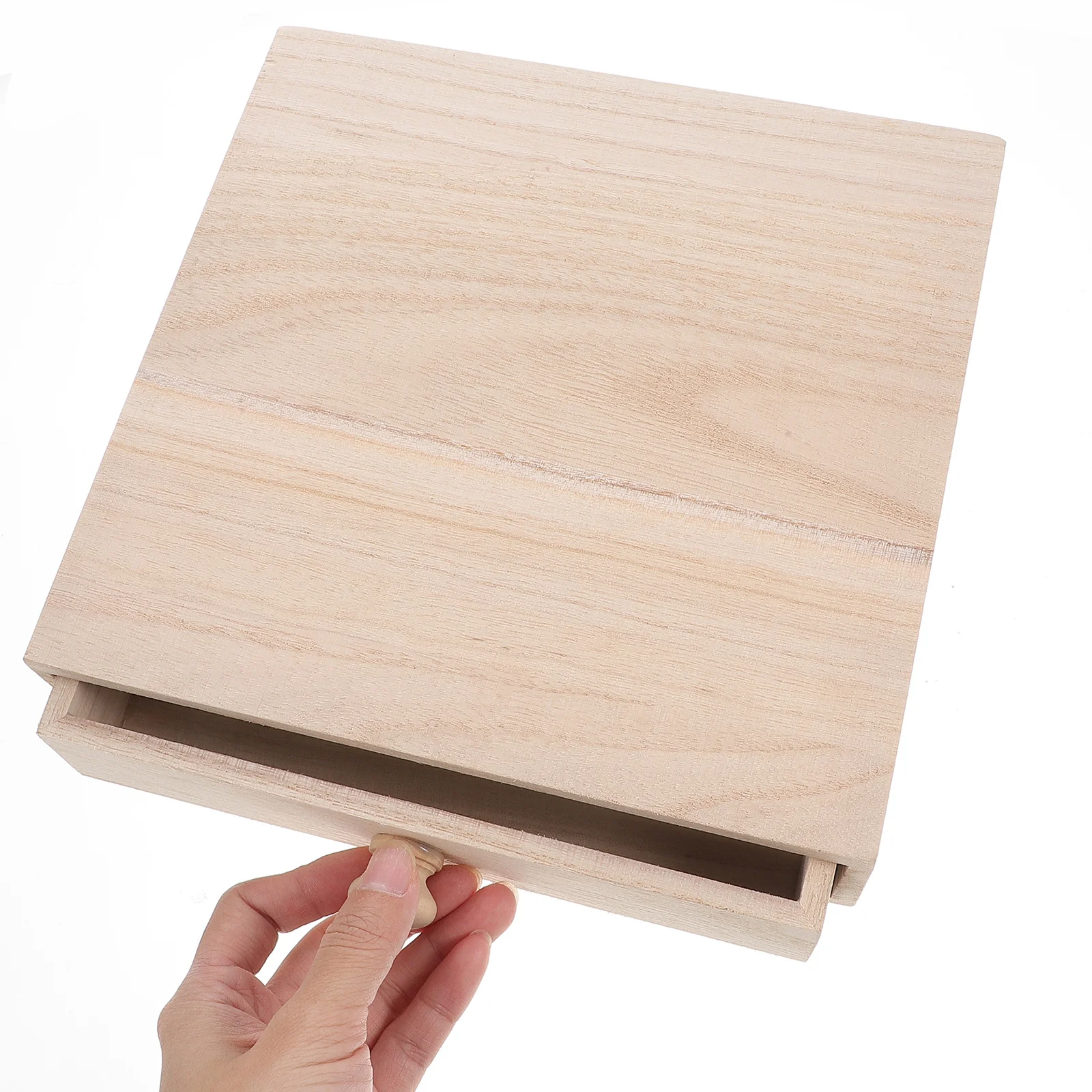 

Wooden Box Unfinished Drawer Style Tea Bag Organizer Large Capacity Storage For Diy Craft Gifts Coffee Cigar Jewelry Soap