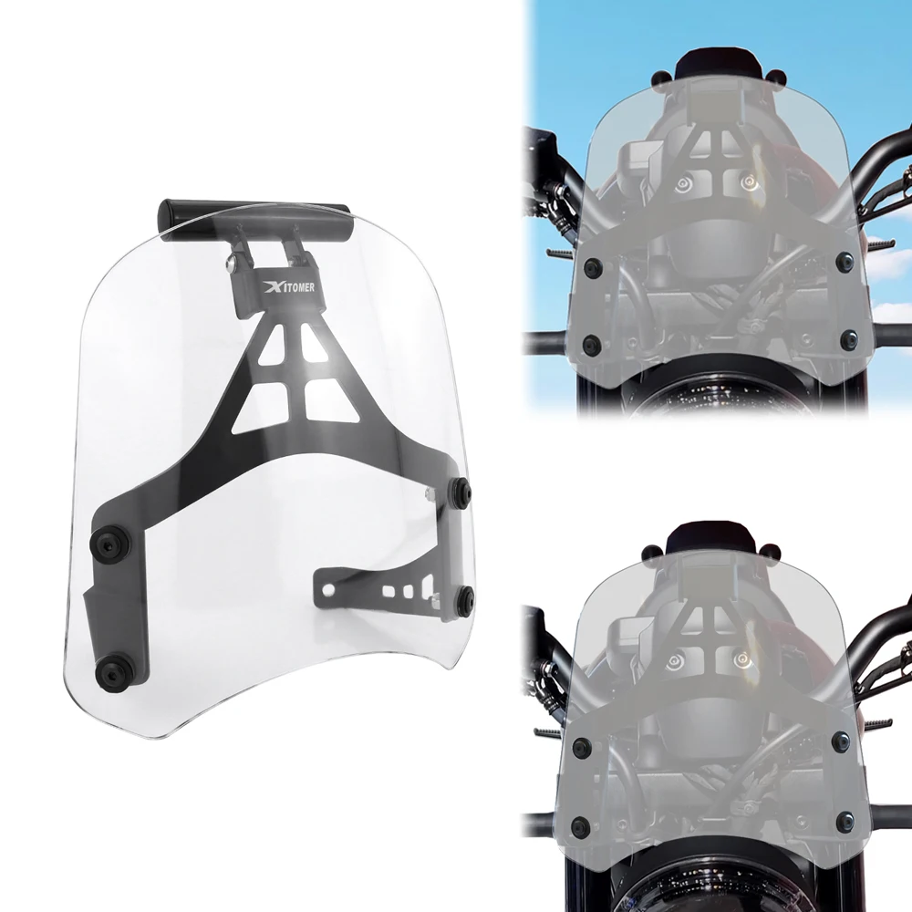 

Motorbike Adjustable Windscreen Bracket Windshield Deflector GPS Navigation Bracket For HONDA CMX 1100 REBEL 2021 2022 2023 2024