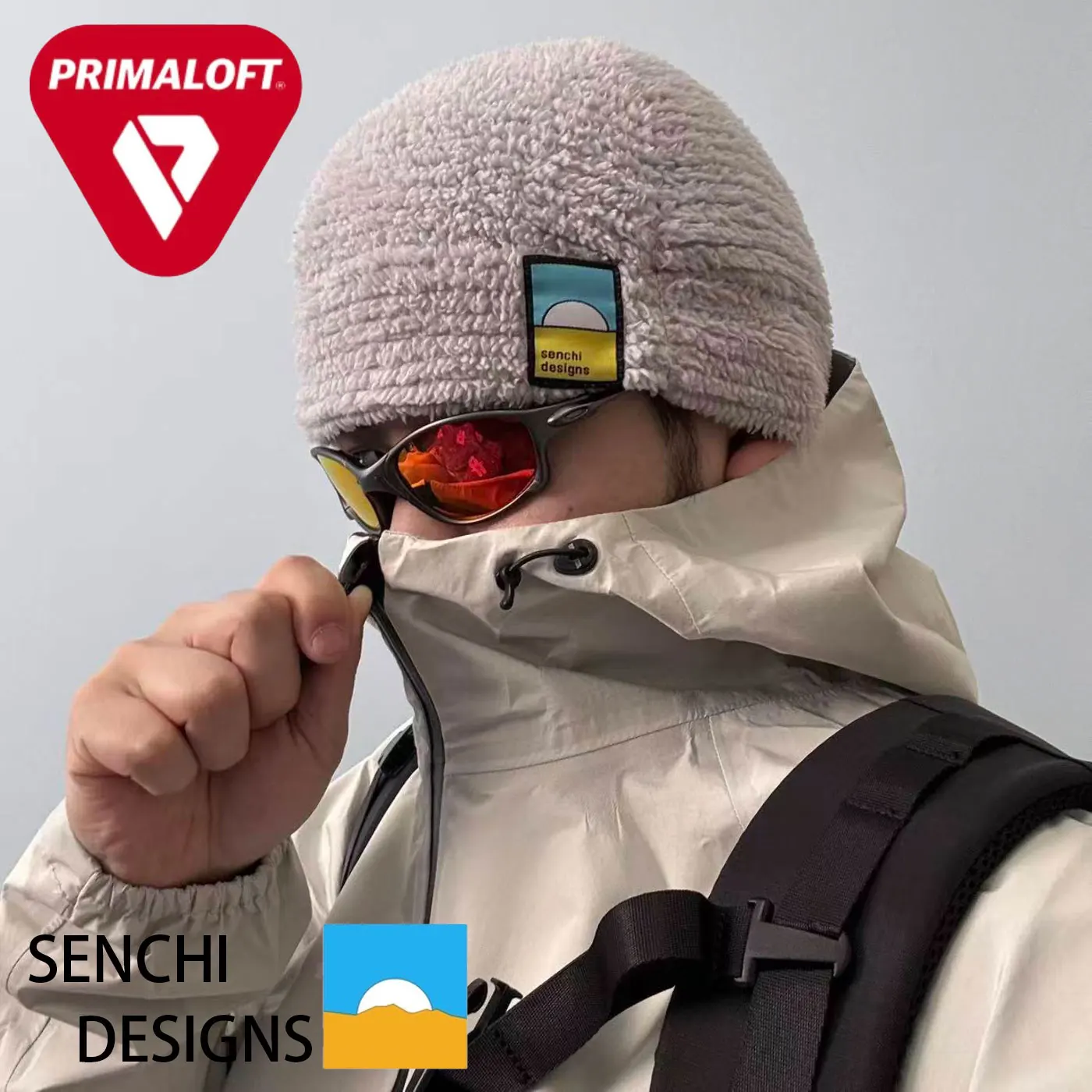 Senchi Ear-Protecting Fleece-Lined Warm Sweat Absorbing Cold Hat Primaloft Evolve Unisex Thick Winter Cap Breathable Travel Hat