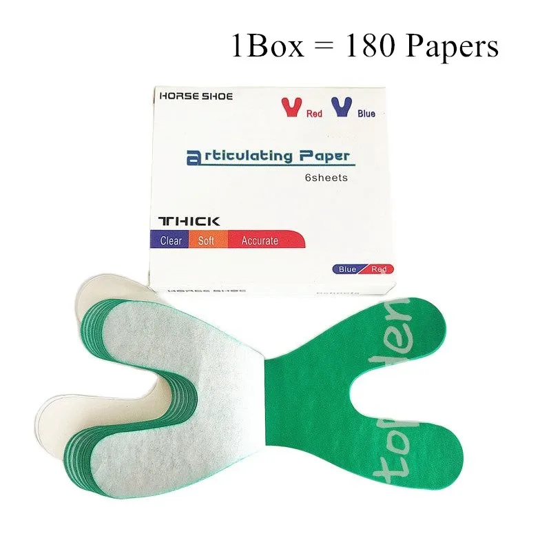 

Dental Articulating Paper Green Thick Strips Denture Hydrophilic