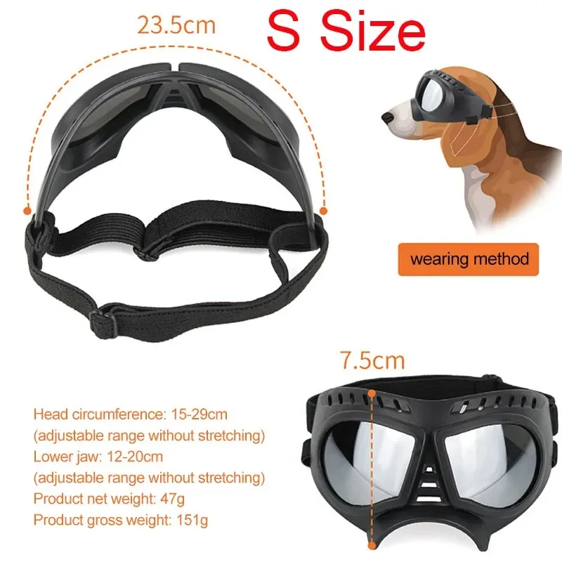 Cool Pet Dog Goggles Dog Outdoor UV Protection Sunglasses Dog Accessories Eye Protection Waterproof Windproof Adjustable Straps