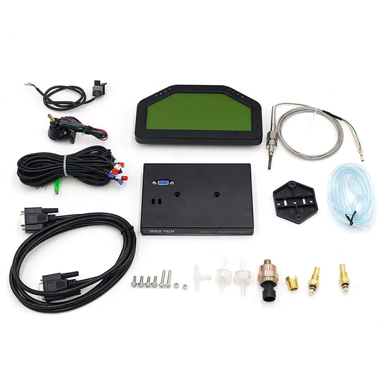 908 Car Digital Race Dash, Multi-function Gauge Sensor Kit Connecting Wire Racing Dashboard Display