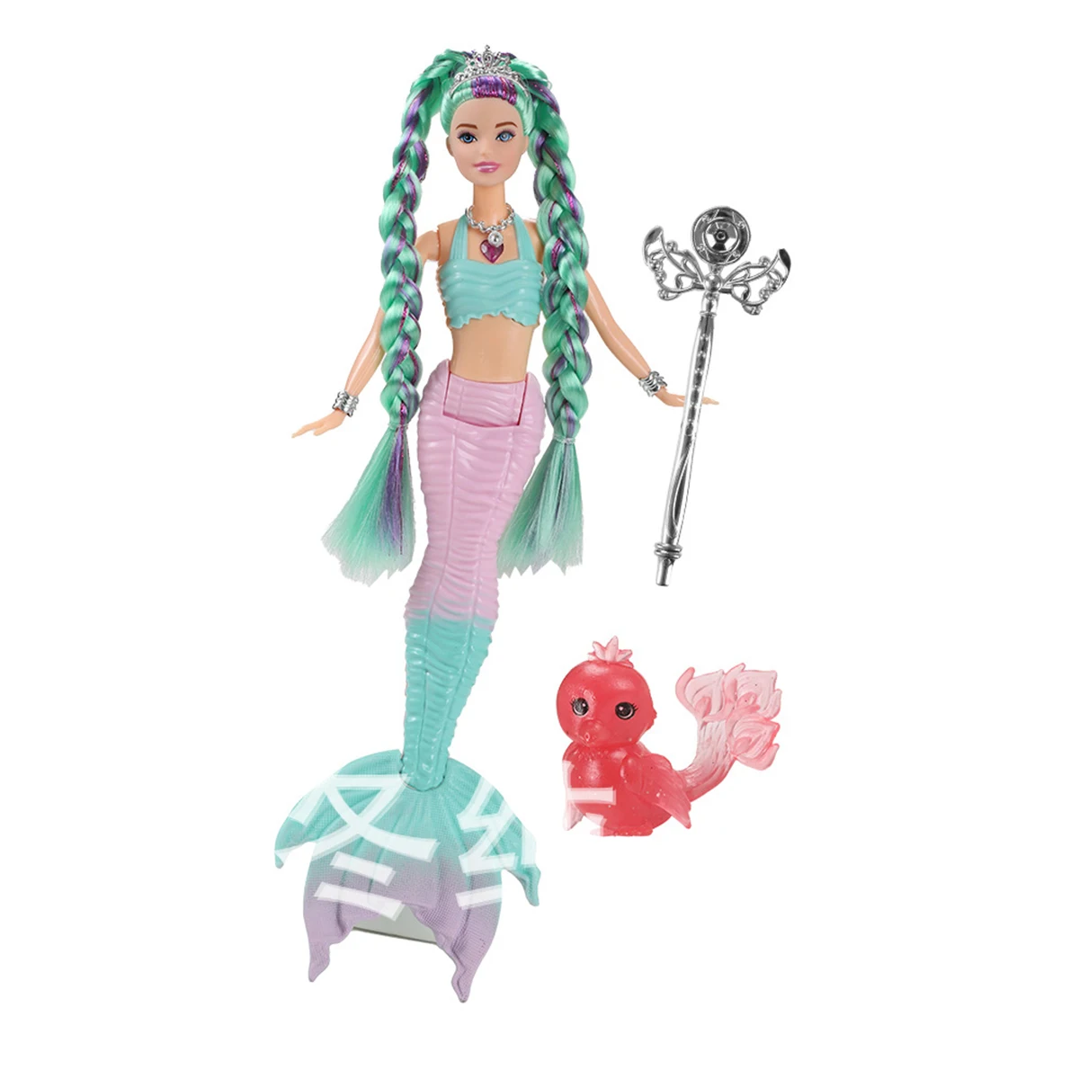 36 سنتيمتر حورية البحر دمى الاطفال اللعب أضواء ومفاصل الموسيقى المنقولة 1/6 BJD حورية البحر ألعاب الدمى لعب الأطفال منزل اللعب هدايا عيد الميلاد #3