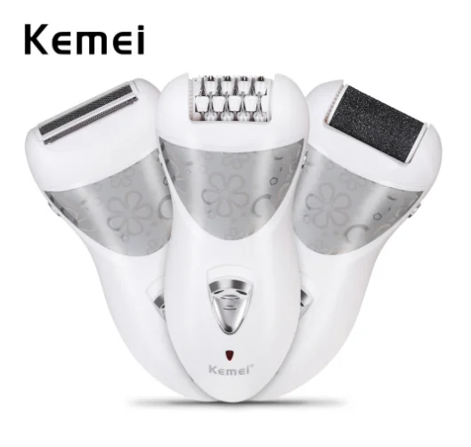 Kemei Electric Epilator Rechargeable Defeatherer Depilatory Cuticle Pusher Shaver Ladies Care KM-505 hair cutting machine