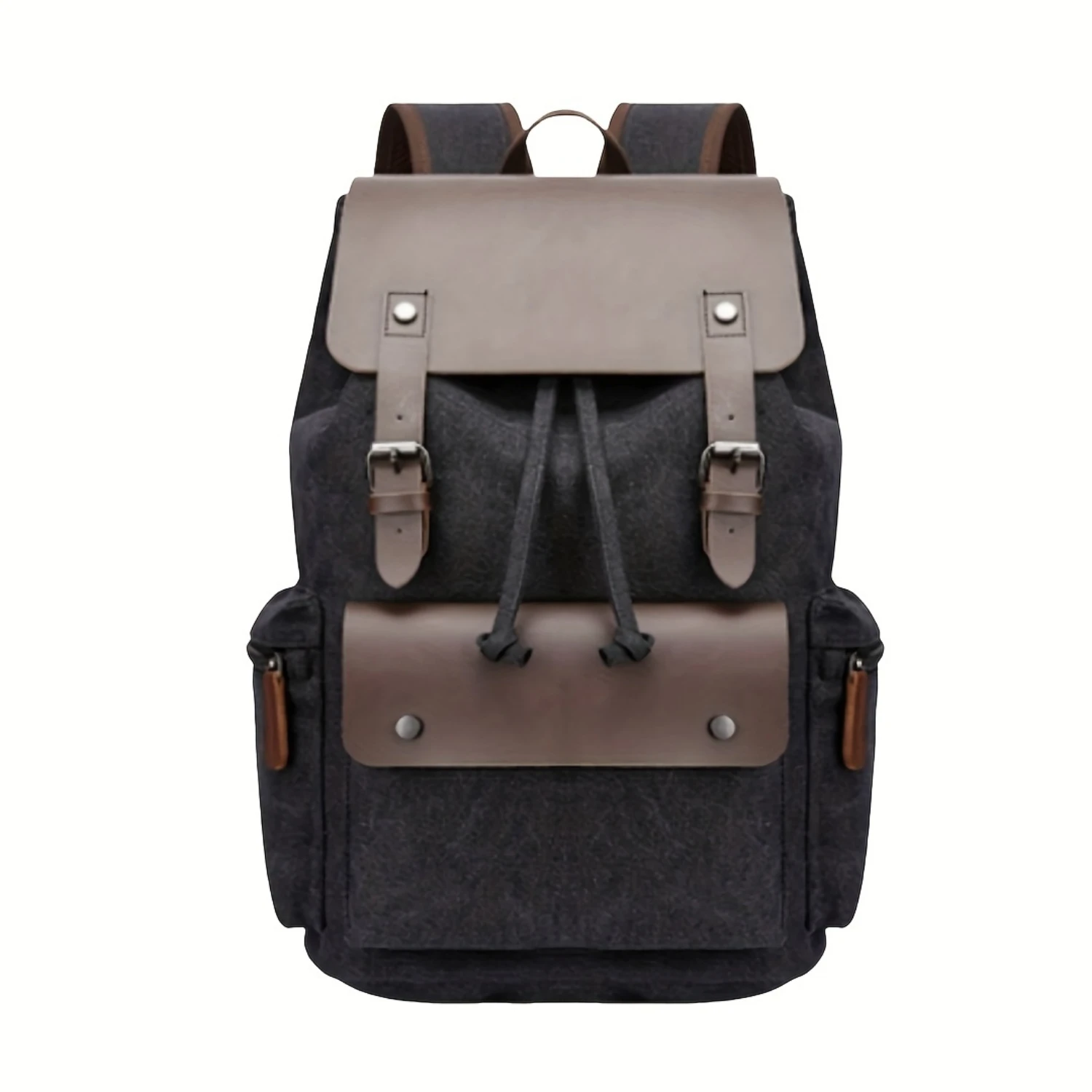 حقيبة ظهر نسائية عتيقة، سعة كبيرة، حقيبة ظهر أنيقة للسفر مع تصميم من الجلد الصناعي، حقيبة ظهر كاجوال #4