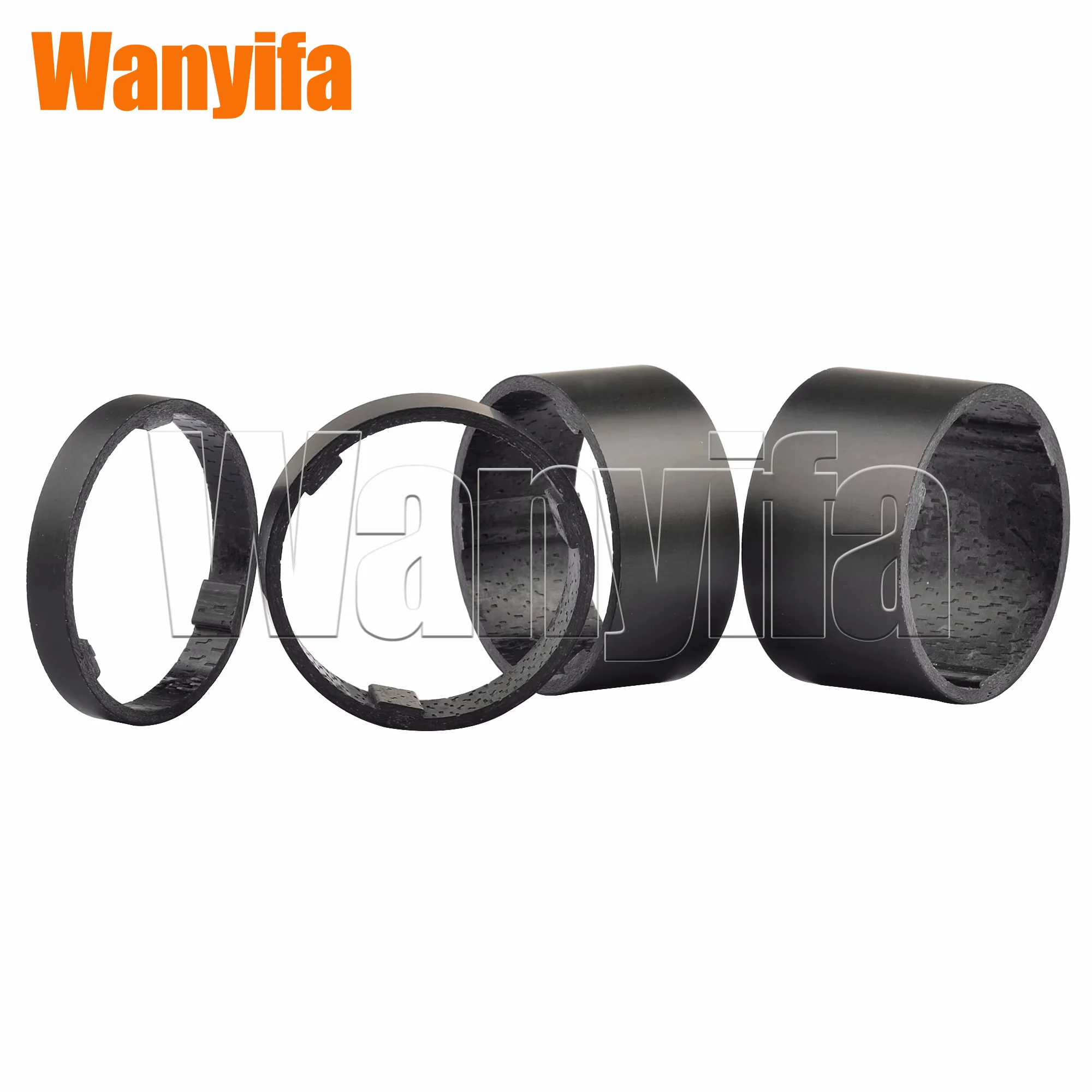 Wanyifa 1-1/8 Inch Bicycle Full Carbon Fiber Headset Spacer Kit 5mm 10mm 15mm 20mm