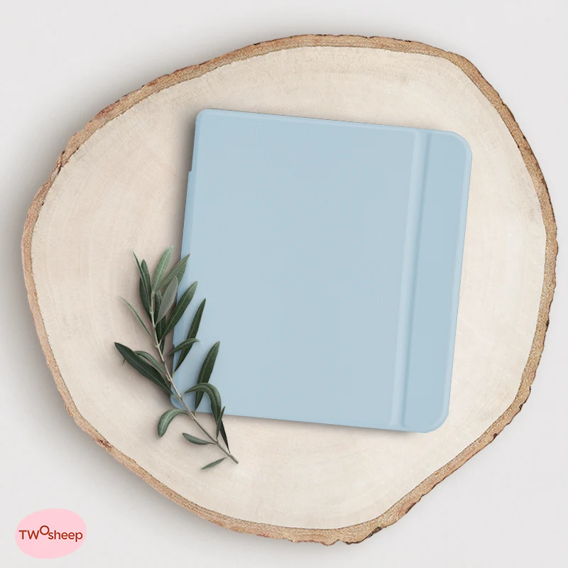 Etui Twosheep 7-calowe na Kobo Libra Color i Kobo Libra2 Akrylowe Magnetyczne Etui z Klapką Automatycznym Usypianiem Macaron Jednolity Kolor — zdjęcie produktu 6