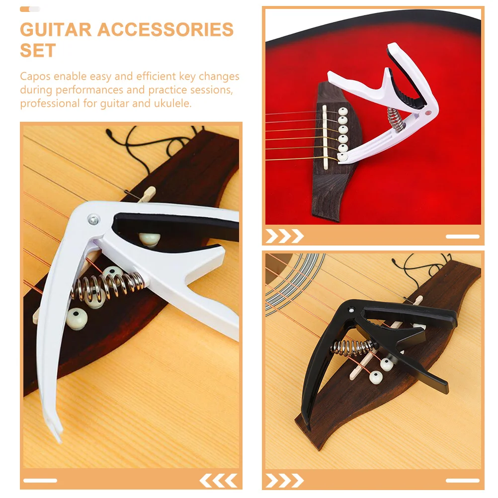 

2pcs Capos For Accessories For Men Acoustic Electric Ukulele Professional Tuning Tool Guitar Guitar Part Accessories