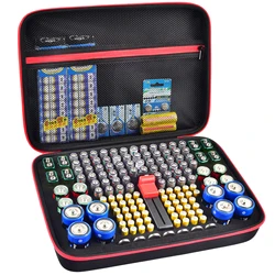 Battery Organizer Case Batteries Storage Holder Container with Tester Checker. Garage Organization Box