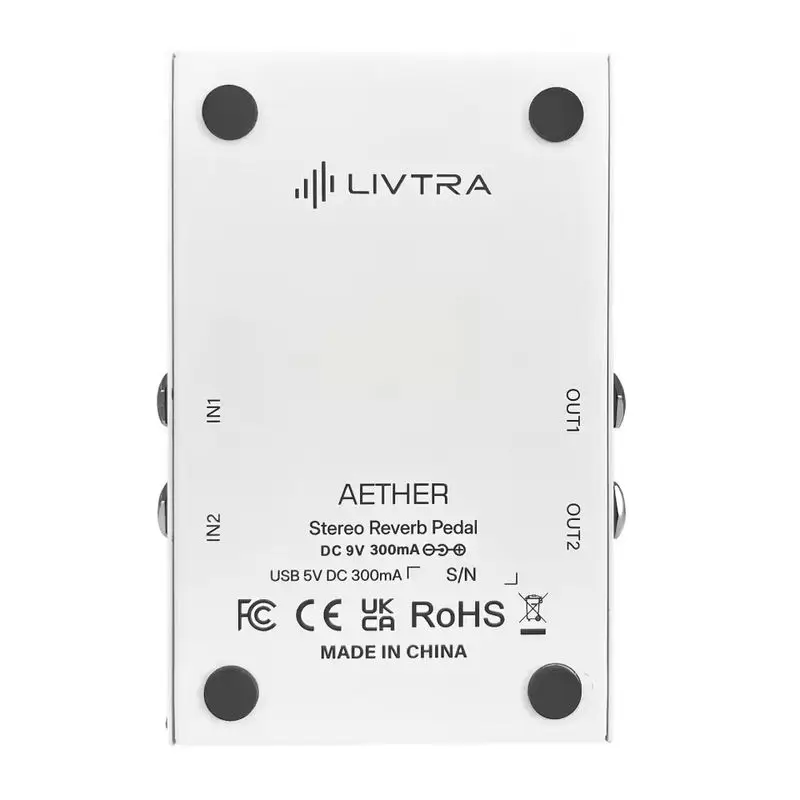 In Stock Livtra Stereo Digital Reverb Effect Pedal Dual Footswitch True Bypass Guitar Effect Processor For Music Performance