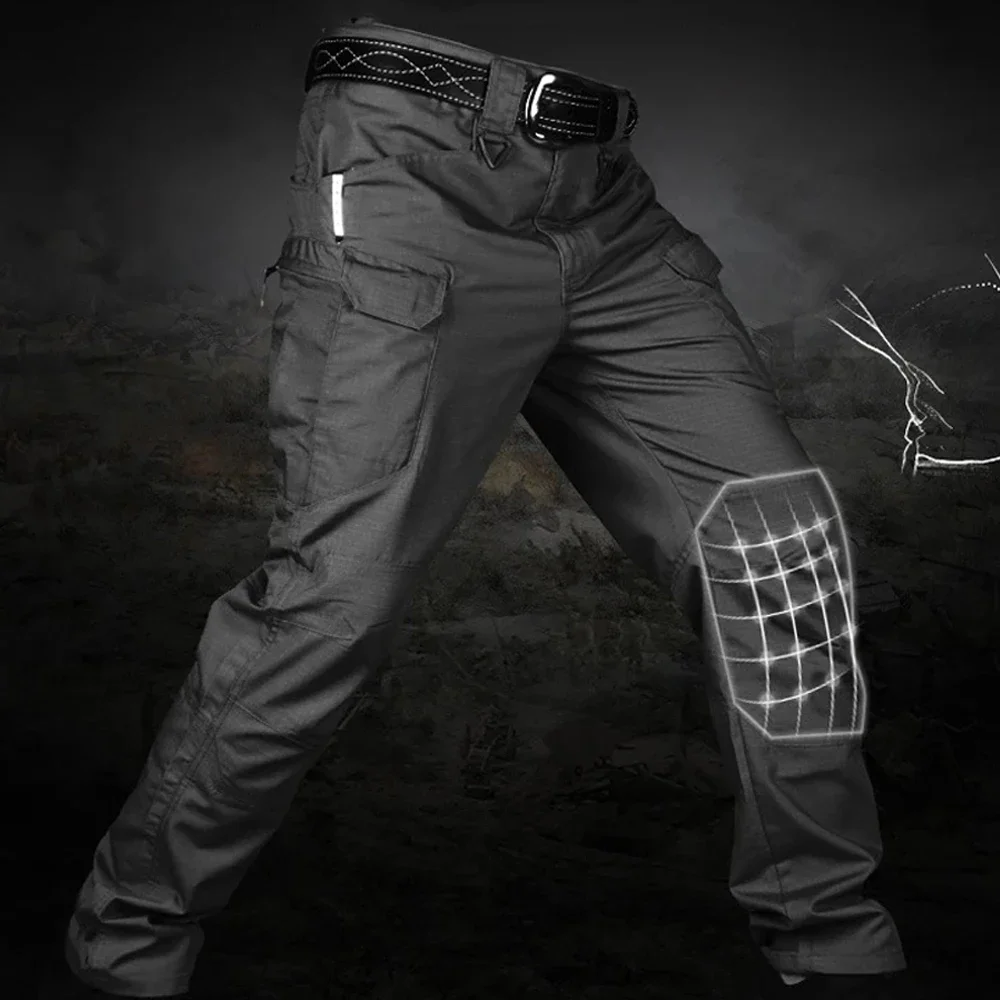 Winter Tactical Pants Men Softshell  Fleece workwear Waterproof Cargo Sharkskin Trousers Work Jogger