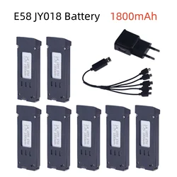 3.7V 1800mAh RC Drone Lithium Battery Remote Control UAV Battery for E58 E68 JY109 998PRO Quadcopter 3pcs