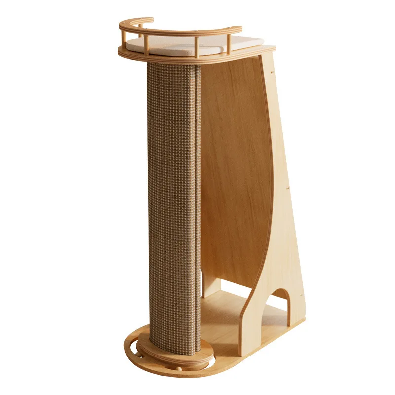 Solid wood cat climbing frame Large sisal  scratching board  scratching column Waterproof and wear-resistant cat nest