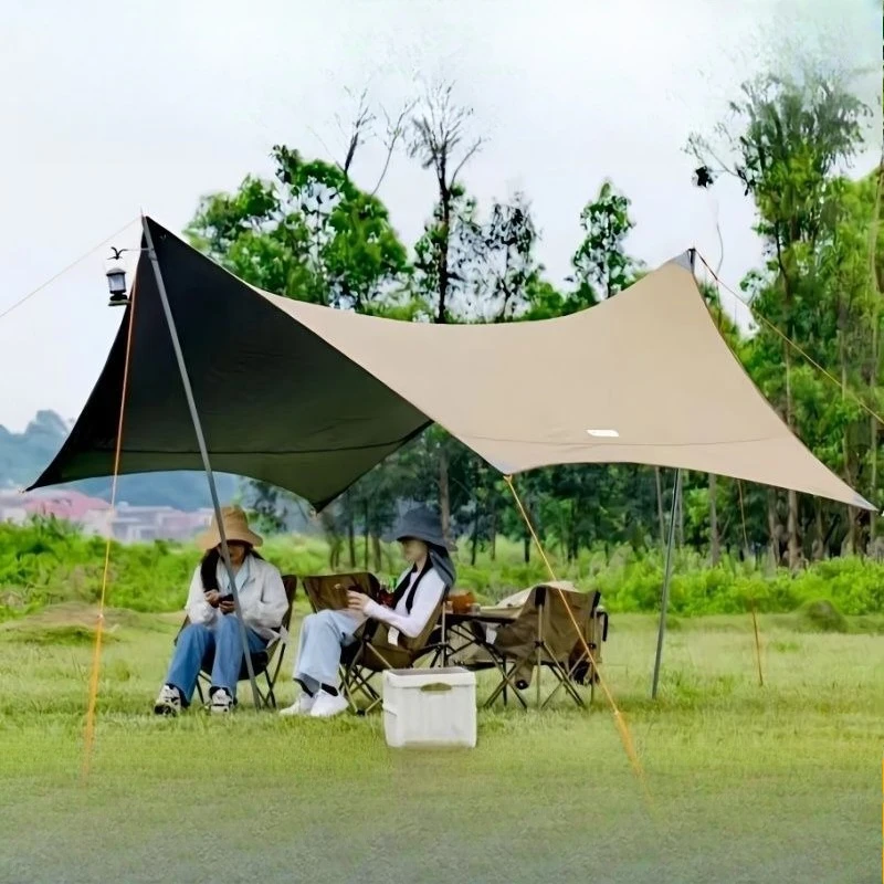 

Outdoor canopy Vinyl sunshade Camping UV protection Sunscreen rain protection Butterfly octagonal tent Square thickened canopy
