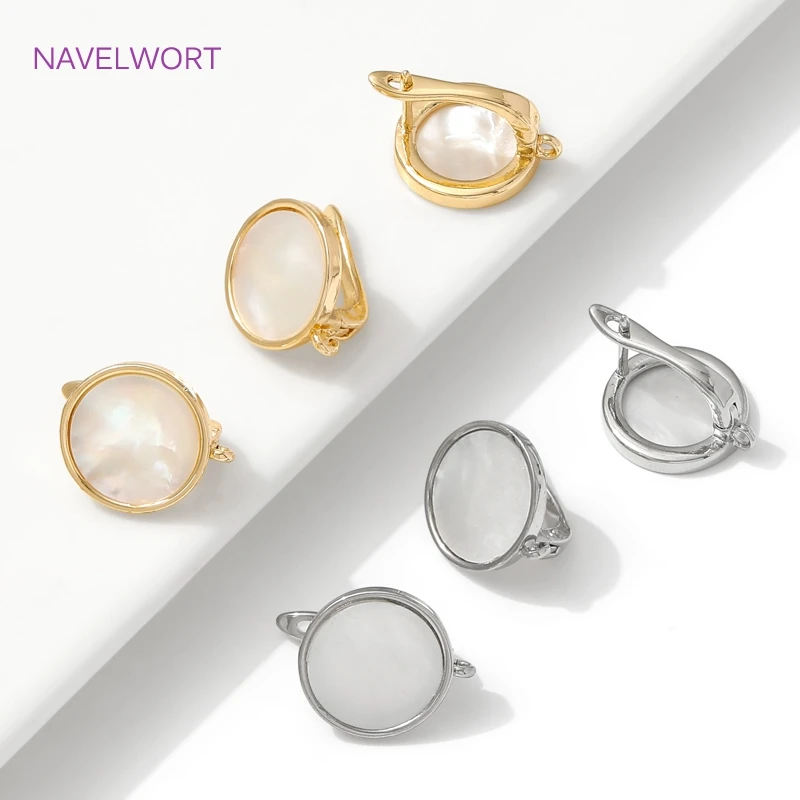 Multi Styles 18K Gold Plated Shvenzy Earwires Earring Hooks,Brass Earring Fixtures,For DIY Women's Anti-Allergy Earrings Making image 4