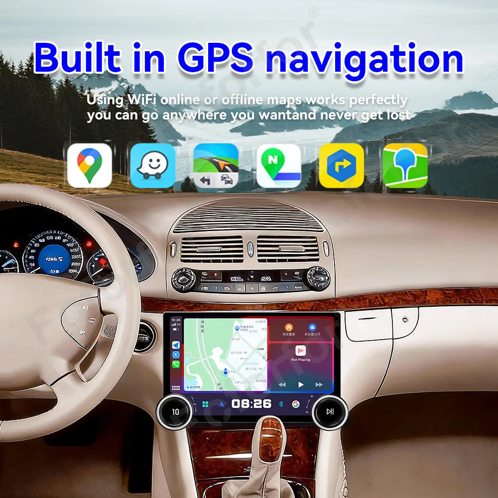 Upgrade 11.5 Inch Ultra-thin Wireless Carplay HD Display Android 15 GPS Navi Car Radio For Mercedes Benz E / CLS W211 2005-2008 view 3
