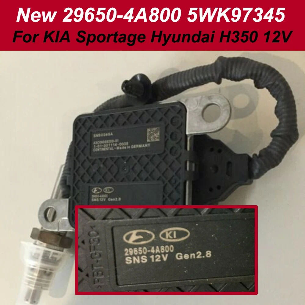 

Brand New 29650-4A800 296504A800 5WK97345 Nitrogen Oxygen Sensor 12V For Hyundai H350 Kia Sportage, Made In Germany