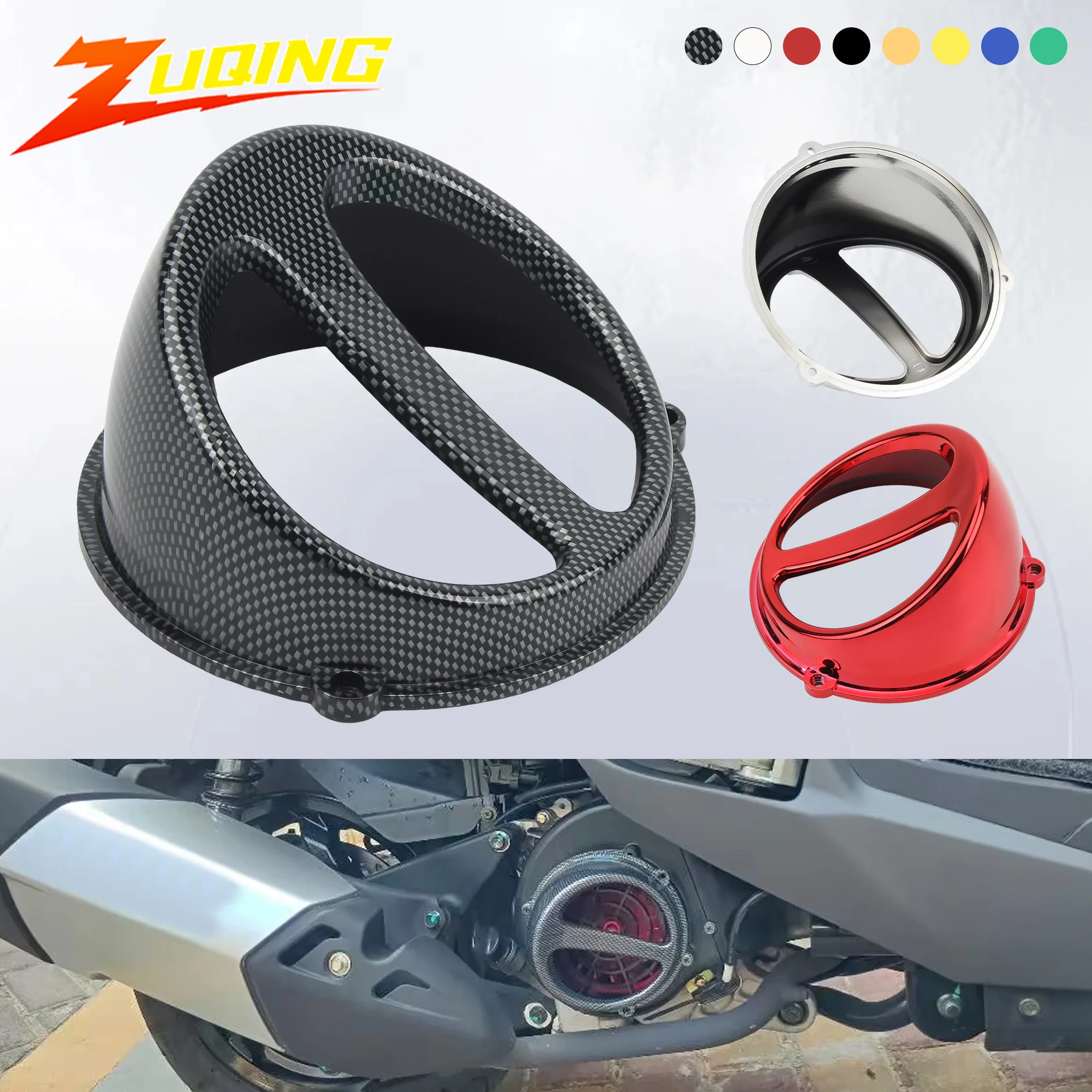 

Dirt Pit Bike Engine Cooling Fan Cover Moto Tuning Spare Parts Motorcycle Fan Cover Air Scoop Cap Jog50 90 Dio ZX Gy6 Scooter
