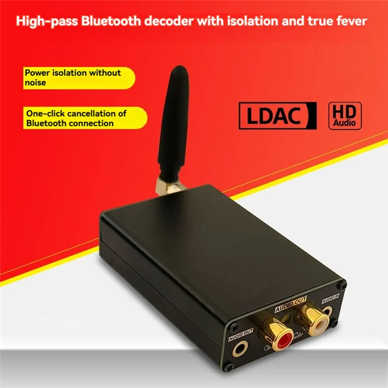 Decodificador Bluetooth isolado receptor decodificador sem perdas de grau de febre placa frontal APTX + LDAC-AT64