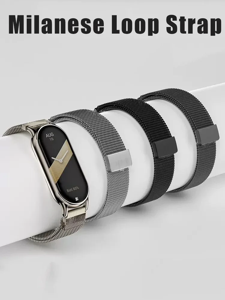 Magnetic Loop for Xiaomi smart Band 8-NFC Strap Sport wristband Miband8 smartwatch Replacement bracelet on Mi band 8 Accessories