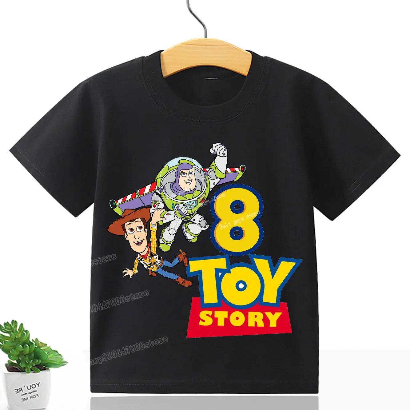 Toy Story Digital 1-10 Children T-shirt Kawaii Birthday T Shirt Anime Cartoons Casual Clothes Kid Girl Boy Short Sleeve Tops