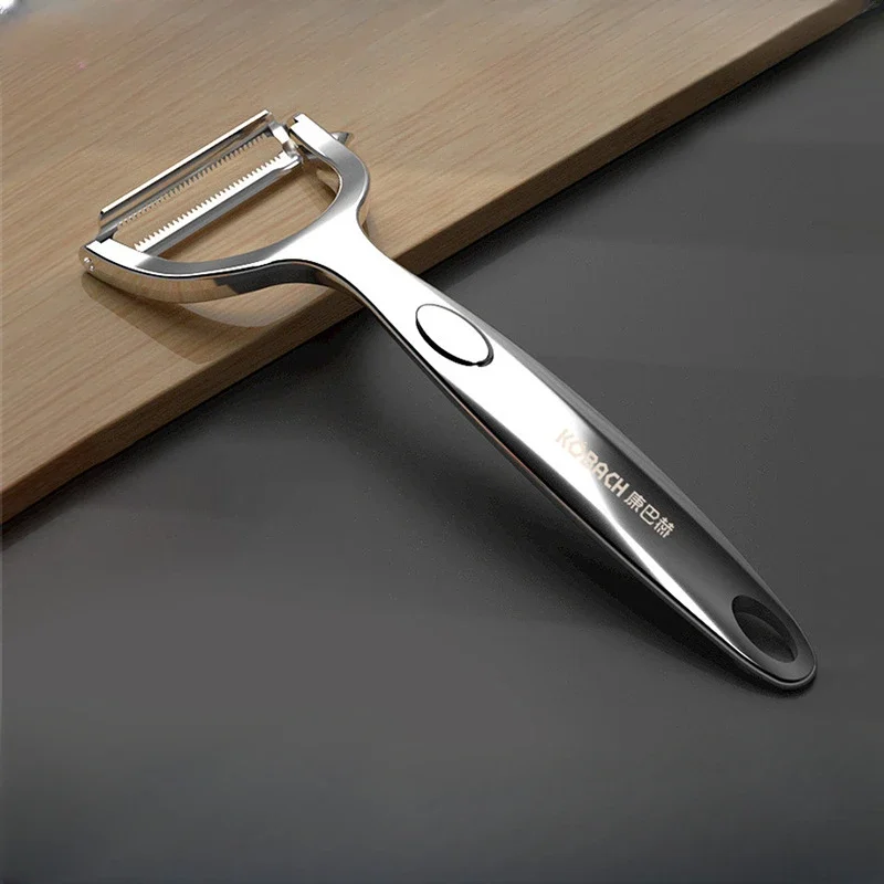 

Многофункциональный нож для очистки овощей из нержавеющей стали, нож для фруктов, скребок для дыни, домашний рубанок для картофеля современной простоты, кухонный тоже