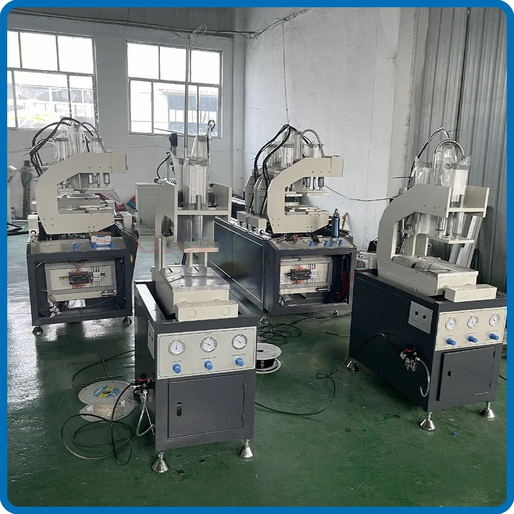New single-head UPVC/UVPC window welding machine PVC manufacturing plant construction industry, featuring core PLC engine