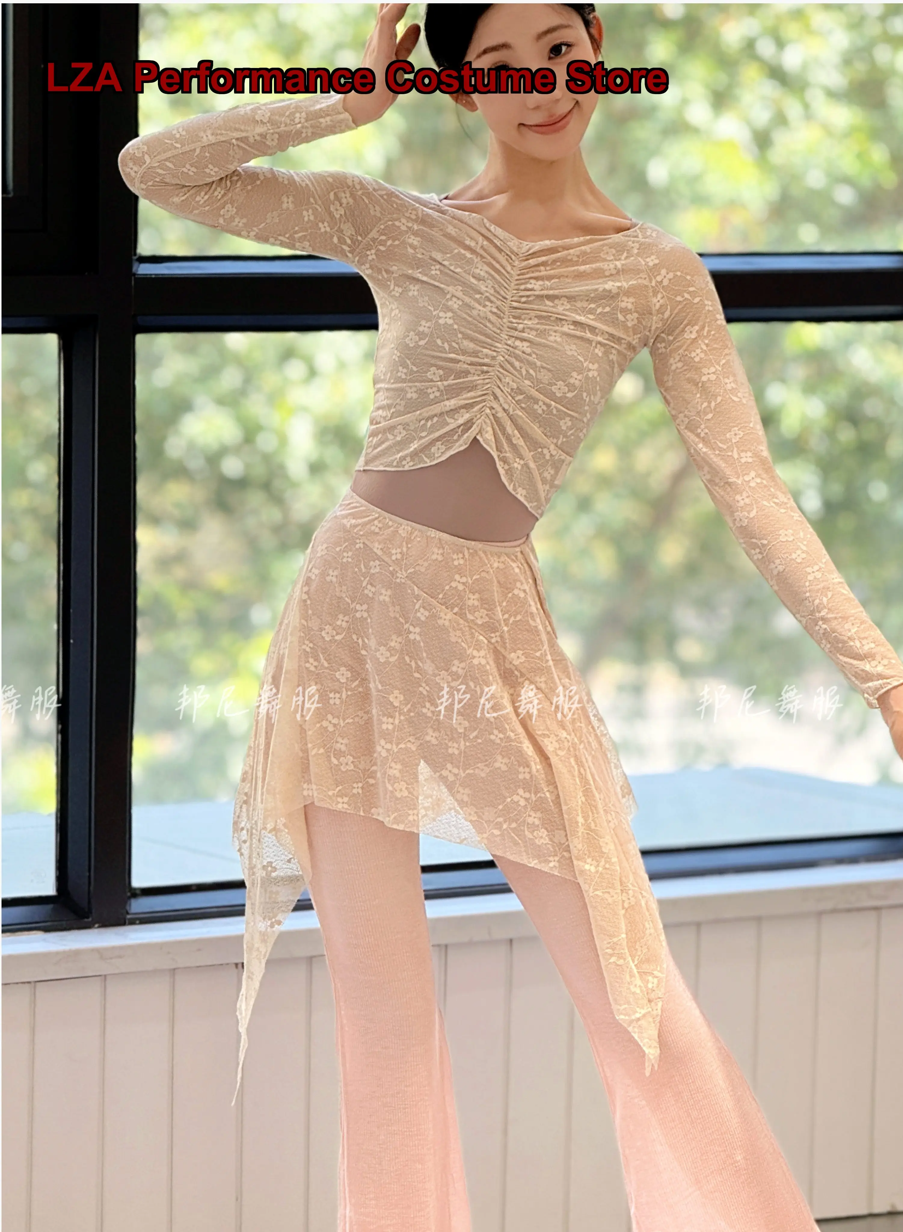 women's-adult-half-skirt-lace-irregular-short-skirt-body-suit-for-female-training
