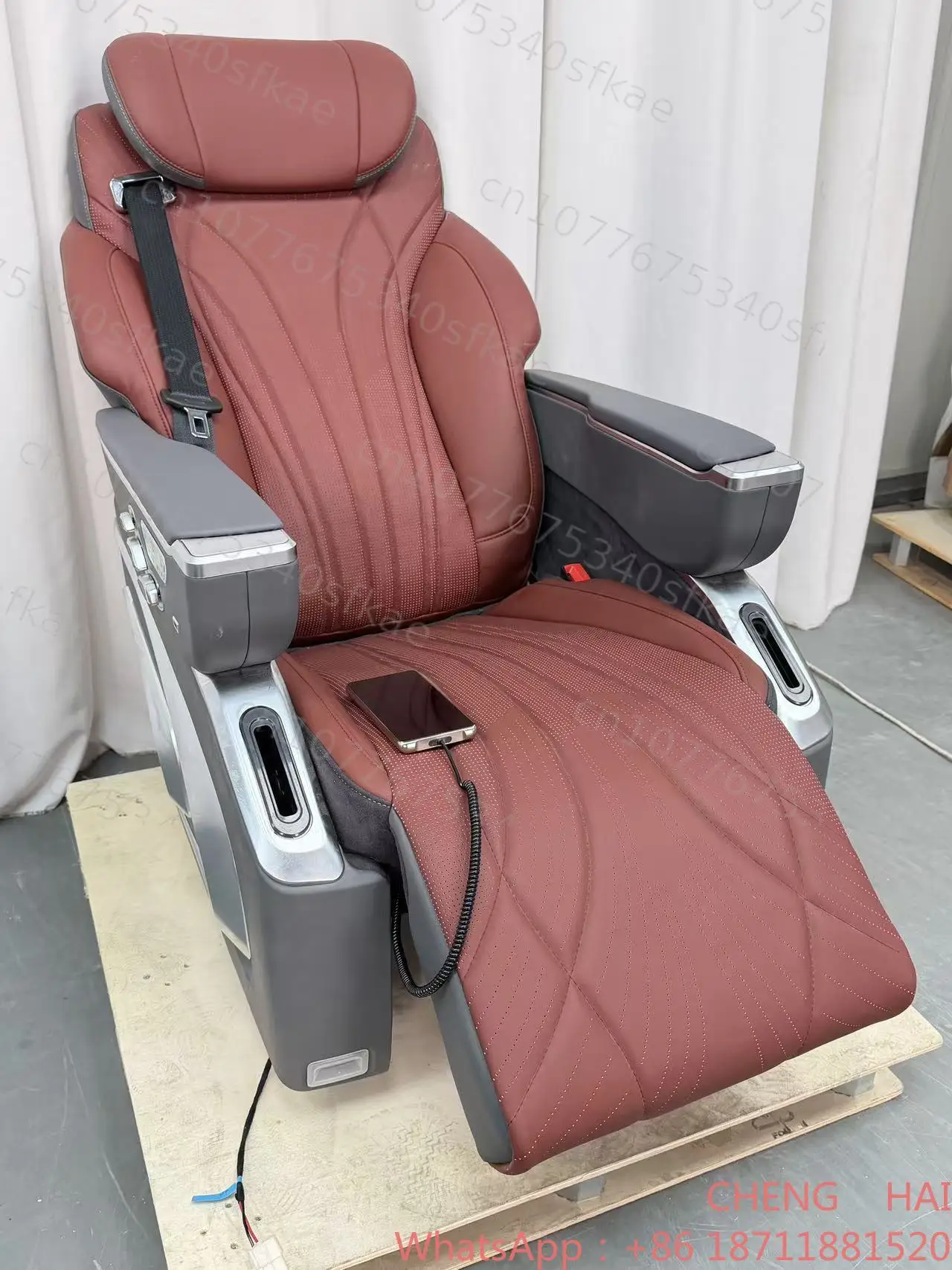 Customized CHENG HAI Mercedes Vito Viano W447 Captain Seat Swivel Base VIP Electric Recliner Chair Modified Van Interior Upgrade