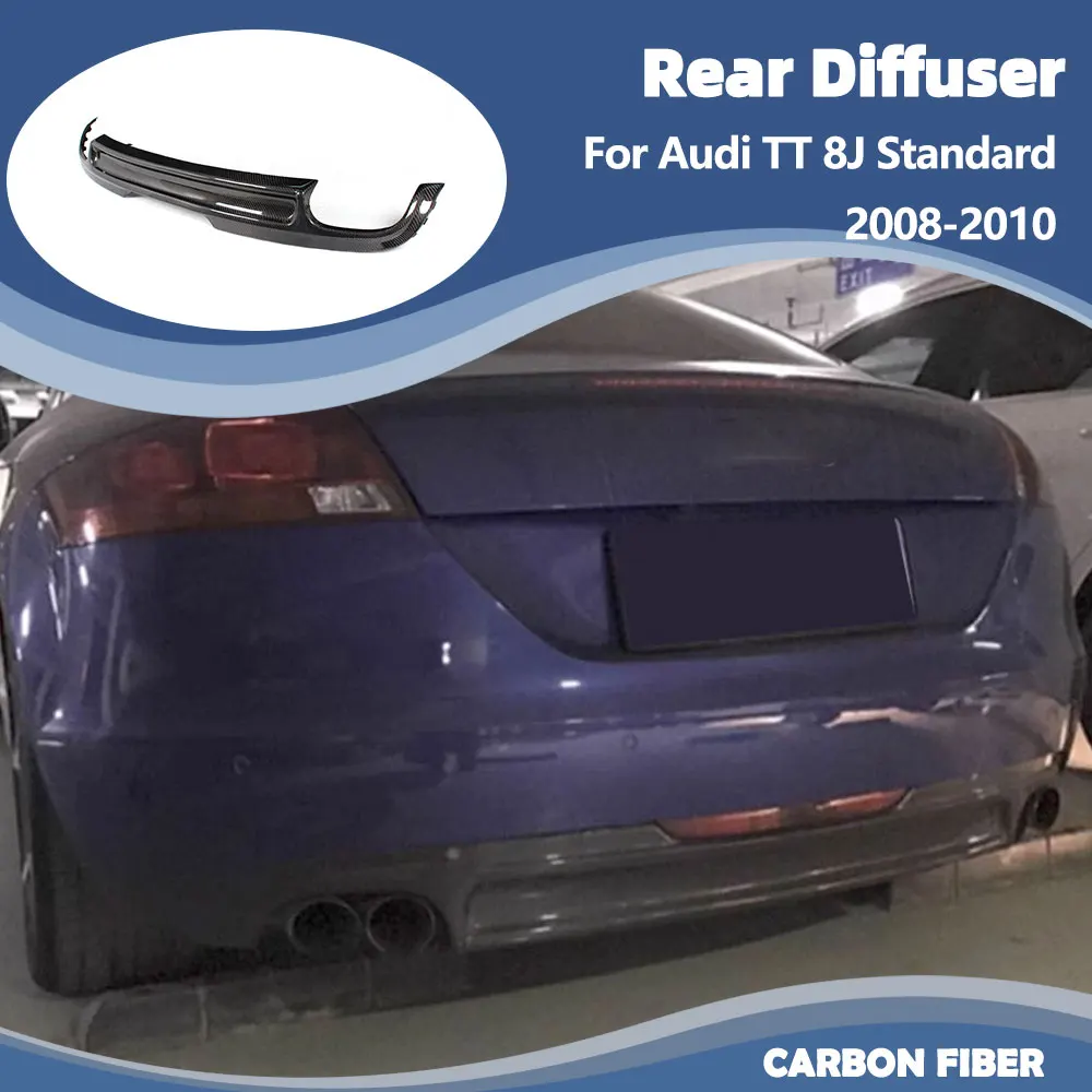 

Car Rear Diffuser Bumper Lip for Audi TT 8J Standard 2008-2010 Not for US Car Rear Diffuser Spoiler Carbon Fiber/Black PU/FRP