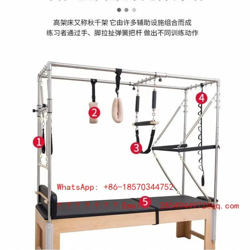 5 Sets of Luxury Suspension Rings, Pilates Bed Accessories, and Advanced Yoga Exercise Aids
