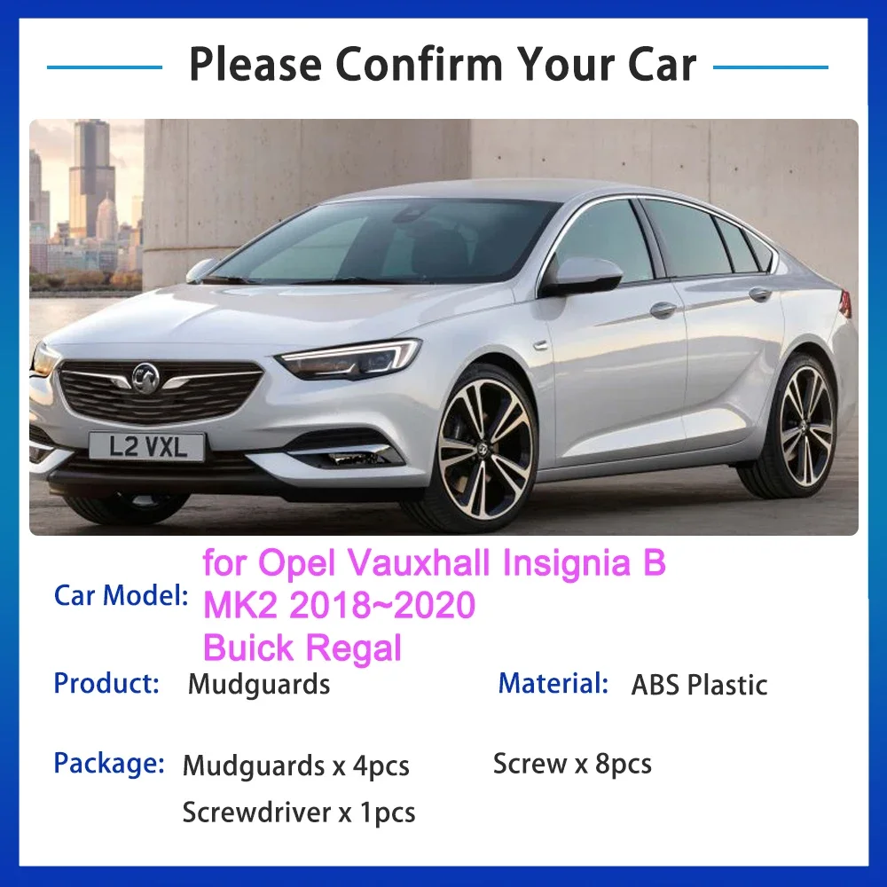 for Opel Vauxhall Insignia B Buick Regal MK2 2018~2020 2019 Mud Flaps Mudguards Splash Fender Guard Front Wheels Car Accessories