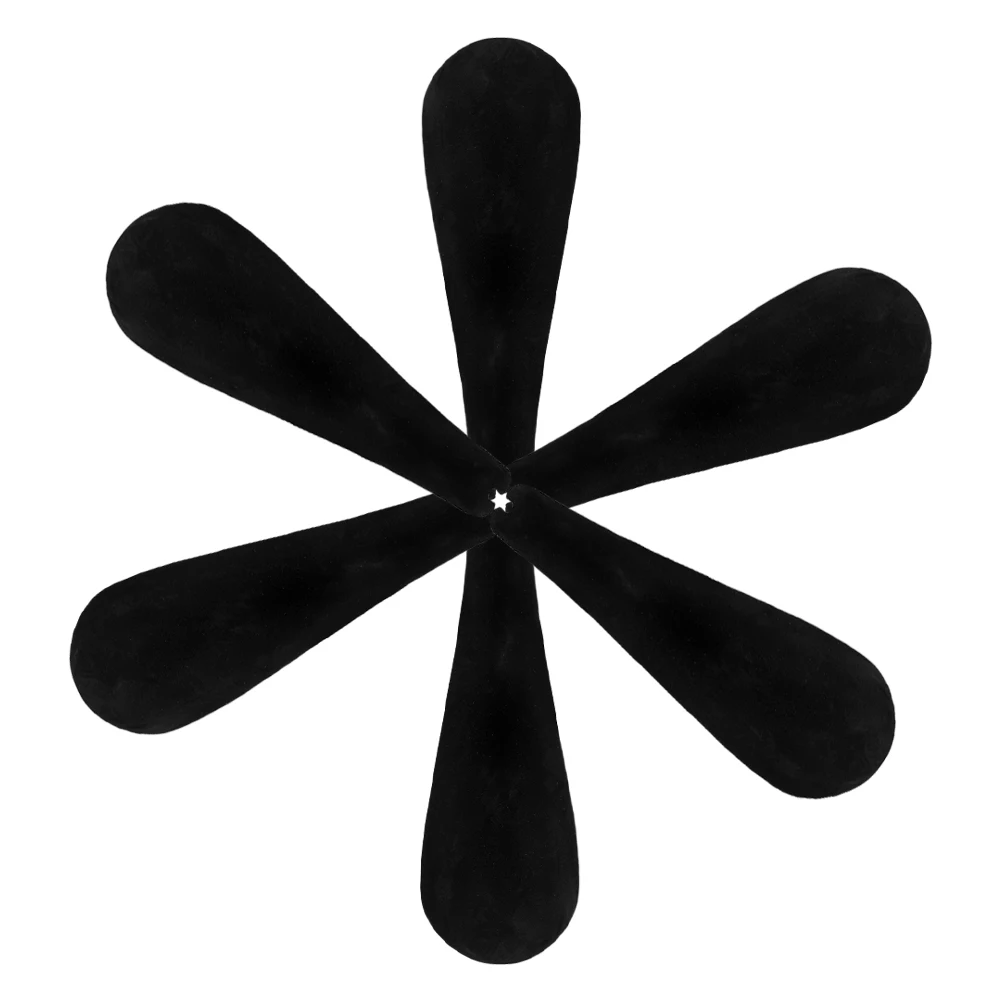 

6 pcs Black Flocked Hanger Shoulder Pads Thickened Widened Anti Skid Deformation Free Clothes Accessories Home Use Coat Dress
